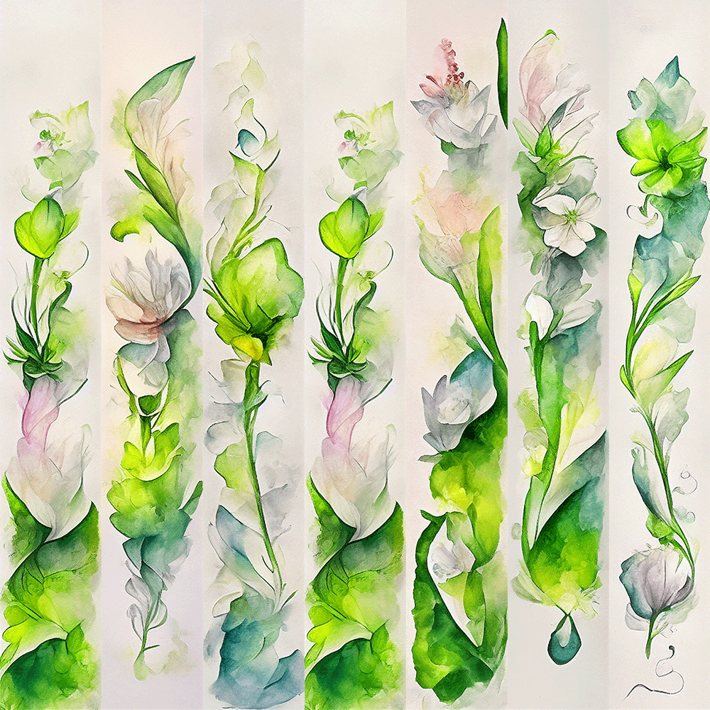 AI Green Flowers #1 static token preview