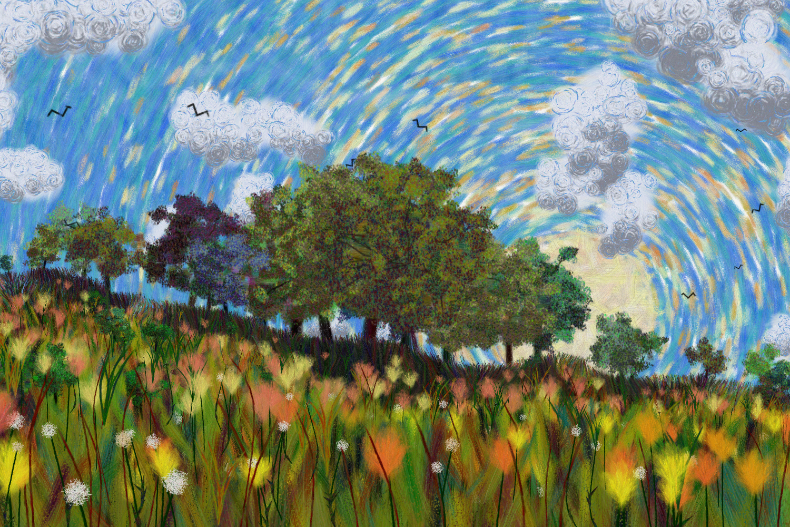 Flowers and Sky #2 static token preview