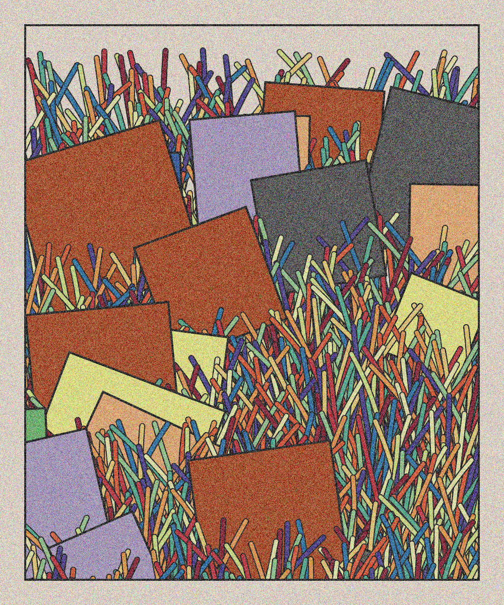 Paper salad with colored cardboard #9 static token preview