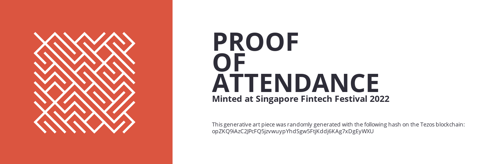 SFF2022 Proof of Attendance Token #833 static token preview
