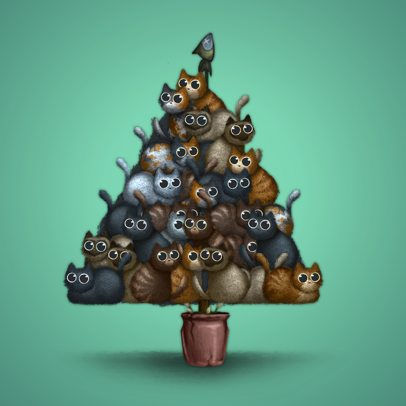 Fluffy Christmas Tree #10 static token preview