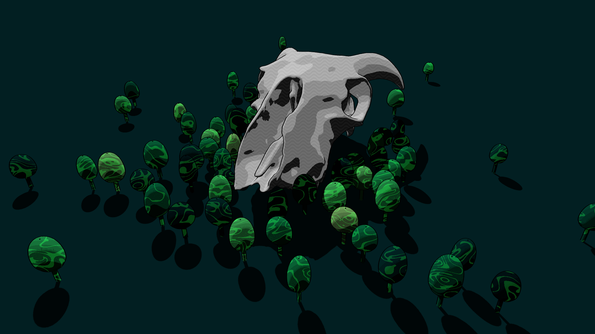 Mushrooms and Skulls #1 static token preview