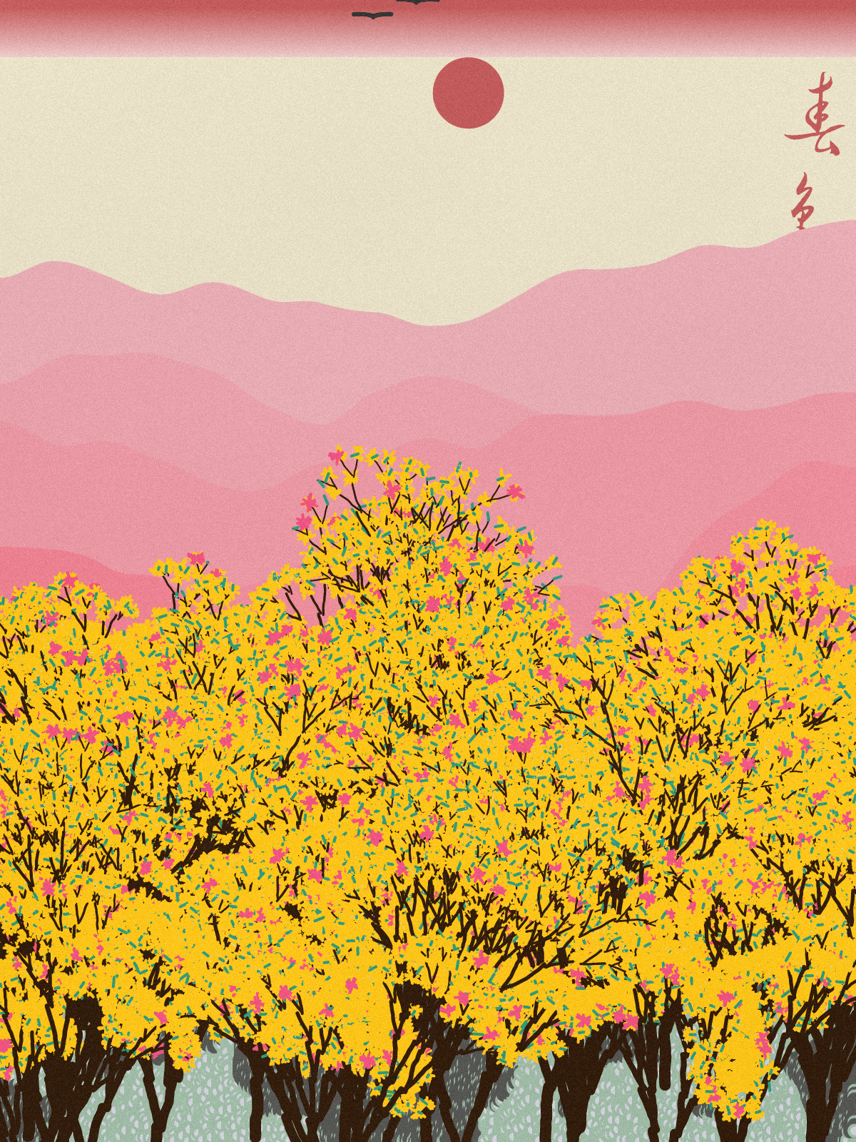 Spring in the mountain #15 static token preview