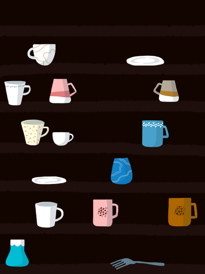 Cups on Shelf #4 static token preview