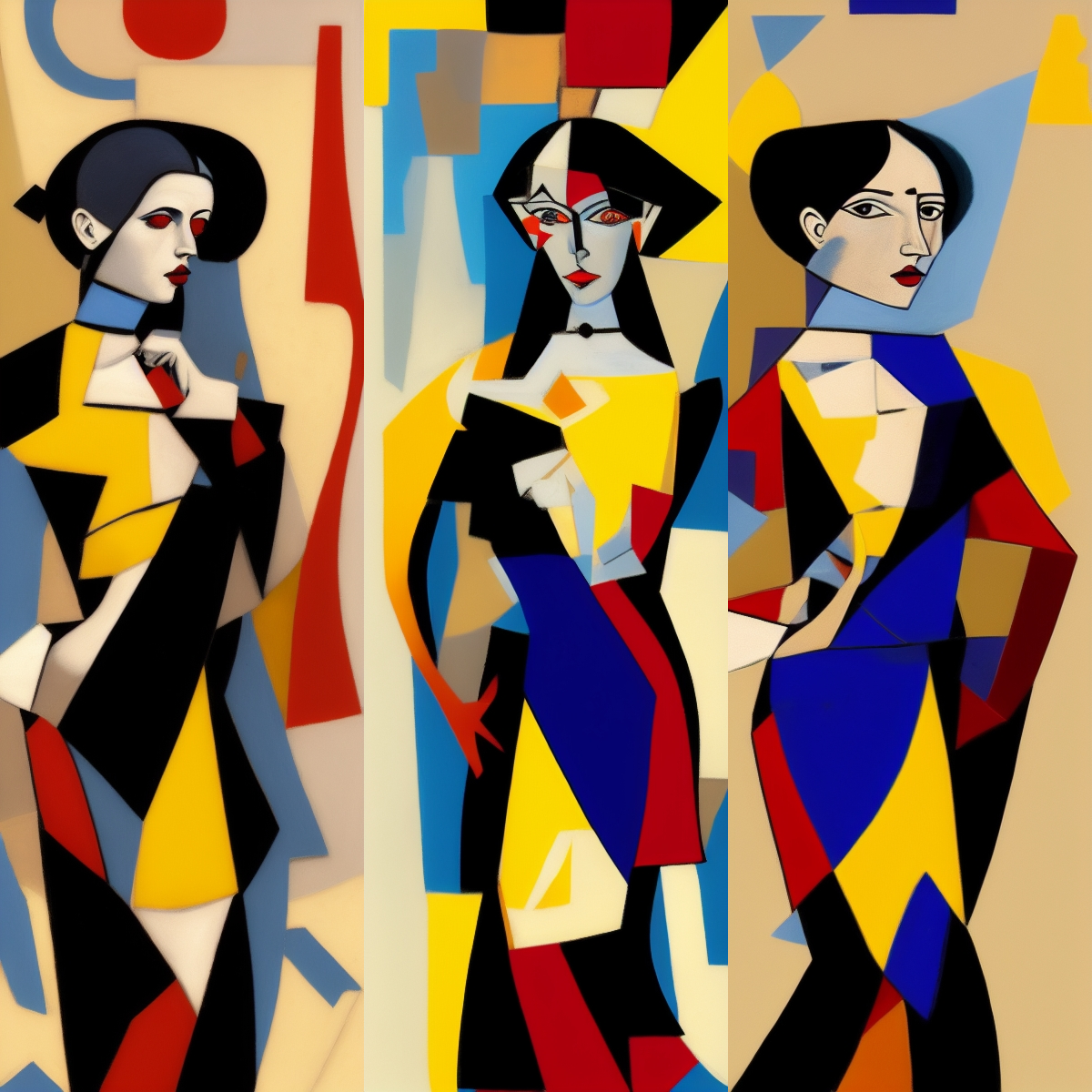 Cubism Girls #2 static token preview