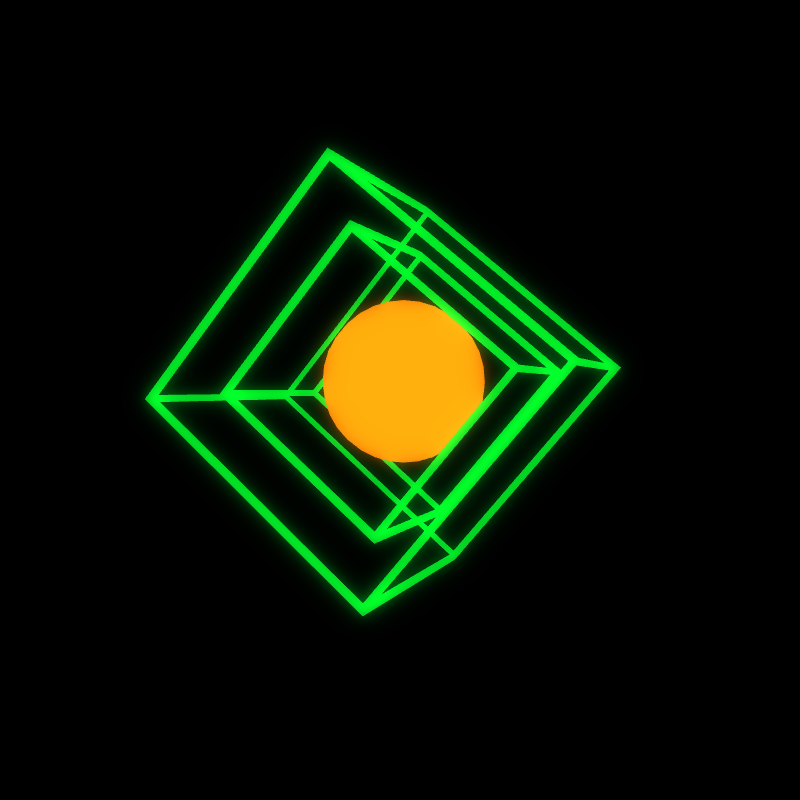 Generative Animation : Two Cube and Sphere #10 static token preview