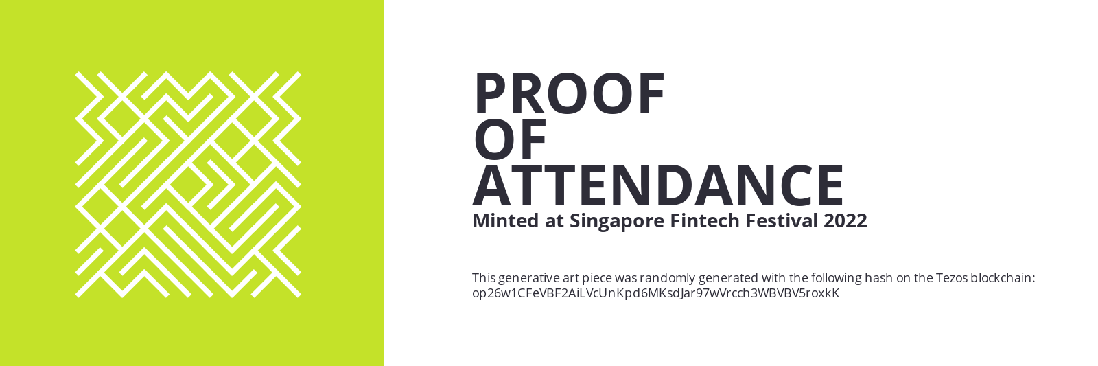 SFF2022 Proof of Attendance Token #2601 static token preview