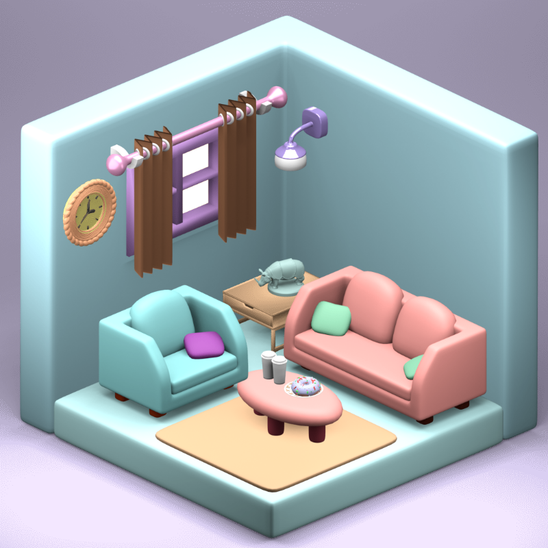 3D Fantasy Living room #6 static token preview