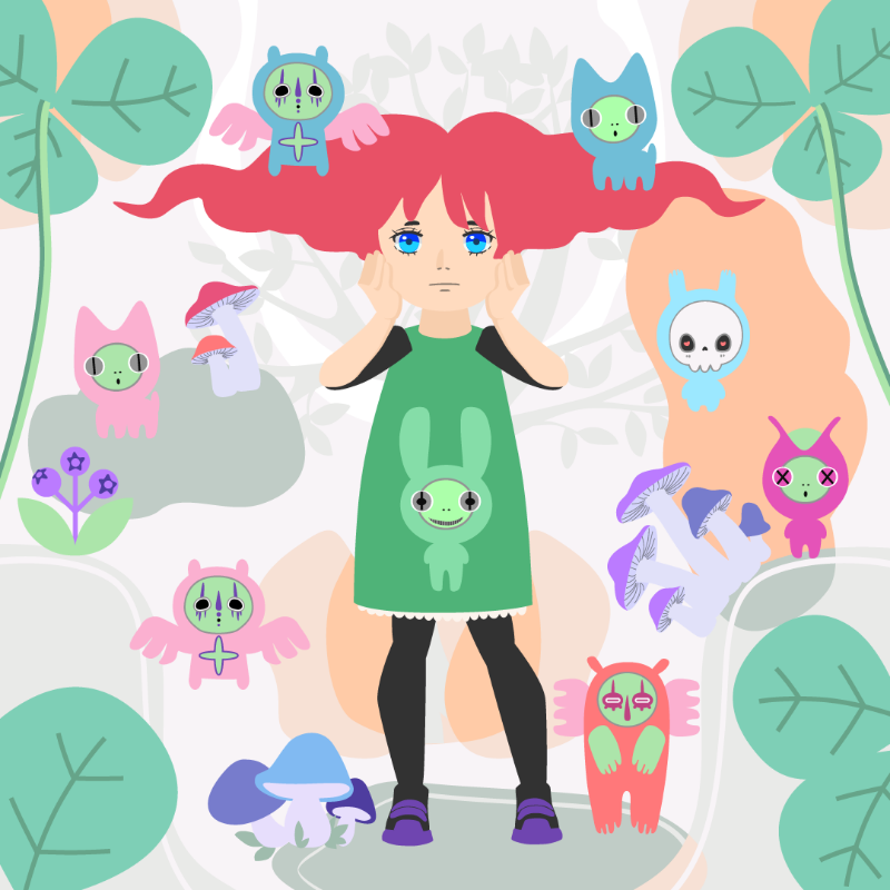 The Girl and the Magic Forest Spirits #3 static token preview