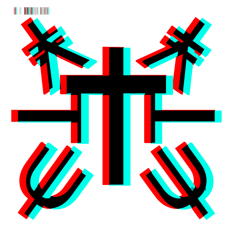 anaglyph - CRYPTO EMBLEM _2 : TWO-FACE #5 static token preview