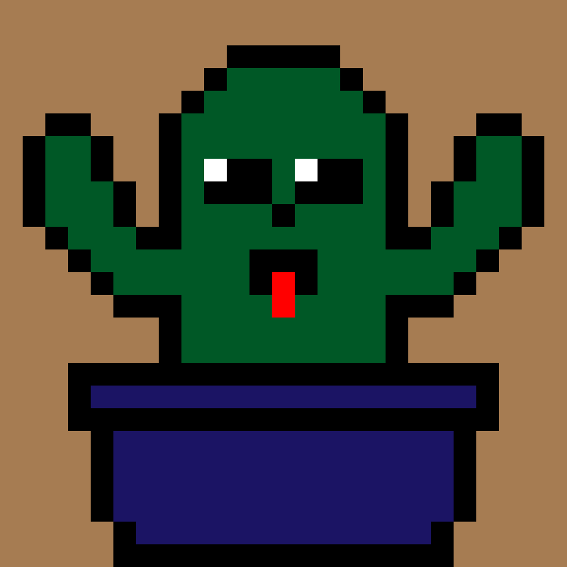 pixel cactus #3 static token preview