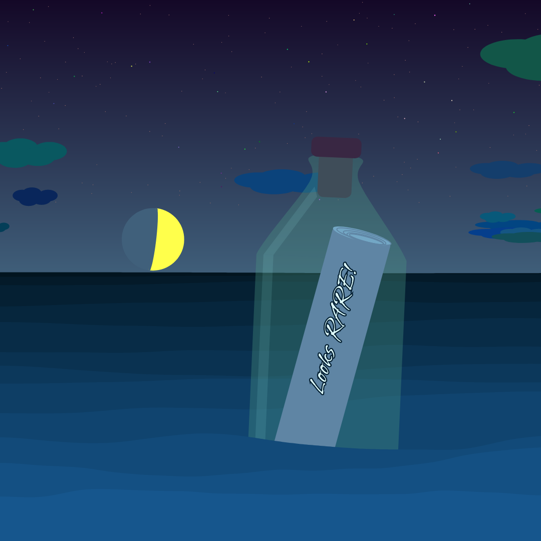 message in the bottle #22 static token preview