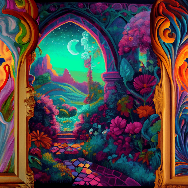 AI Psychedelic Garden #7 static token preview