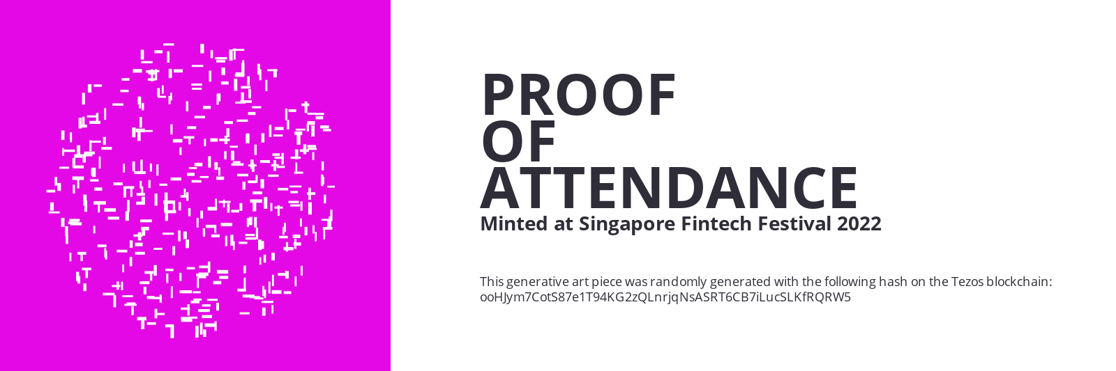 SFF2022 Proof of Attendance Token #2139 static token preview