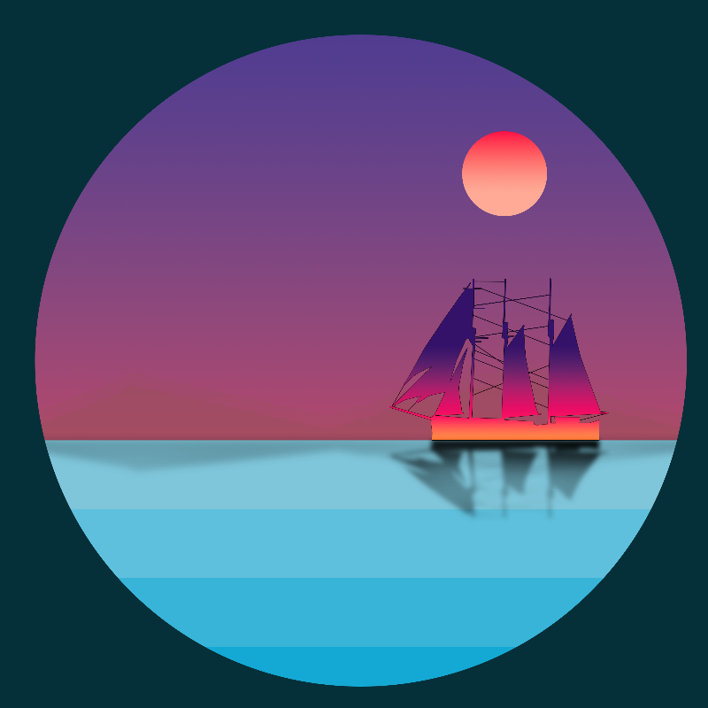 Boat on the sea #4 static token preview