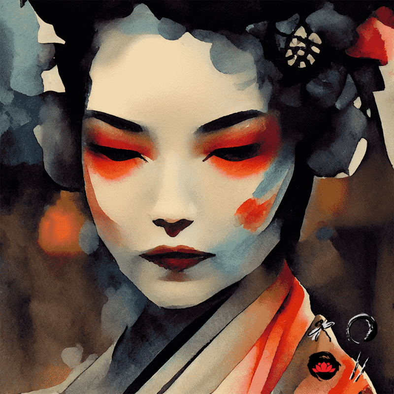 Black Rose and Geisha #7 static token preview