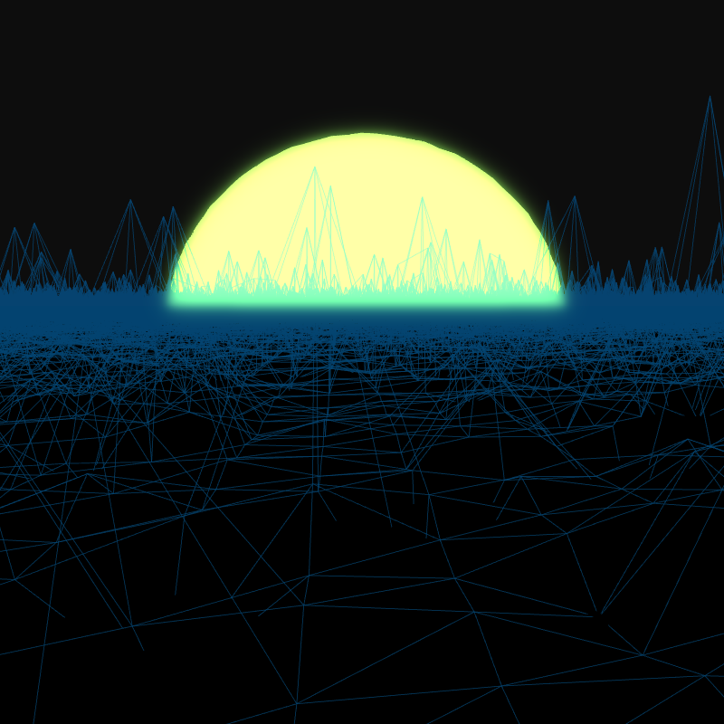 Generative Retrowave Field #28 static token preview