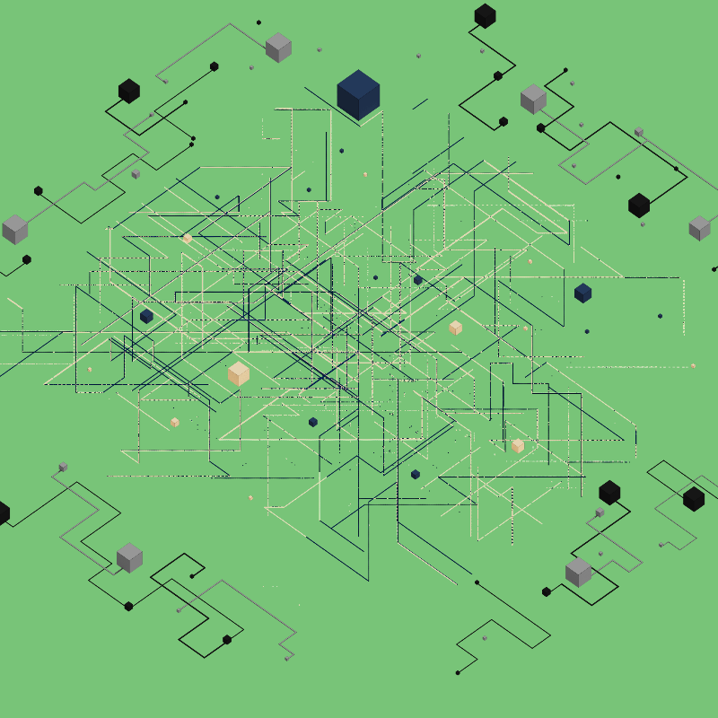 Luminous Streaks and cubes #22 static token preview