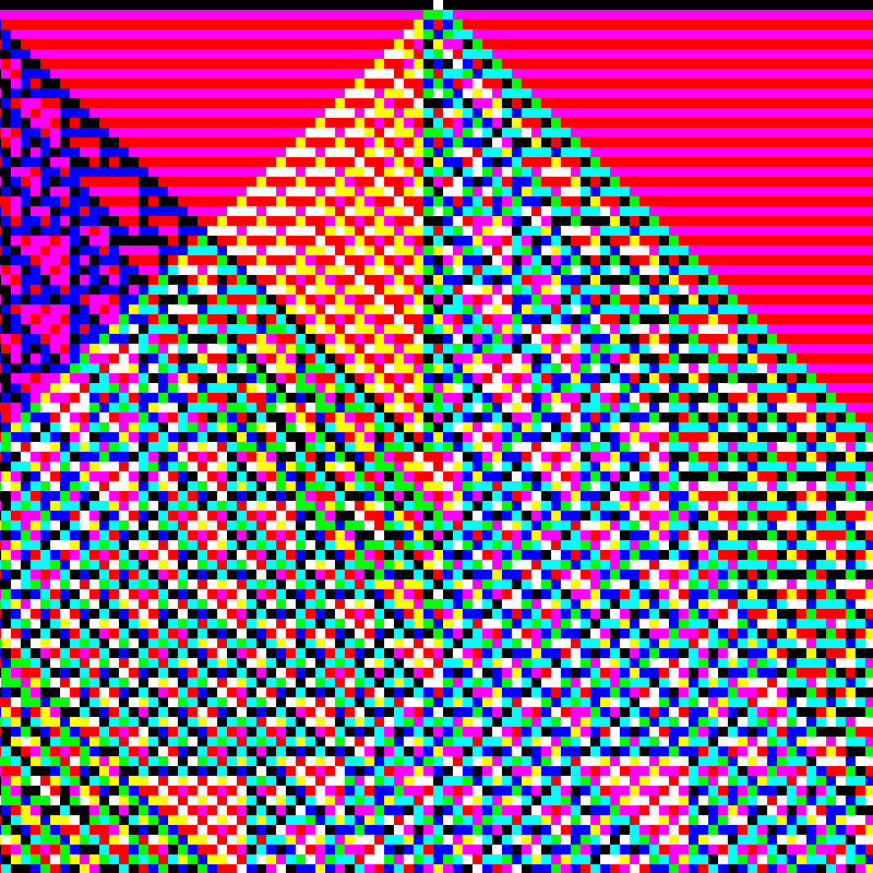 RGB Elementary Cellular Automaton #89 static token preview