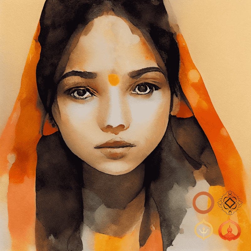 Hindu girl meditating #10 static token preview