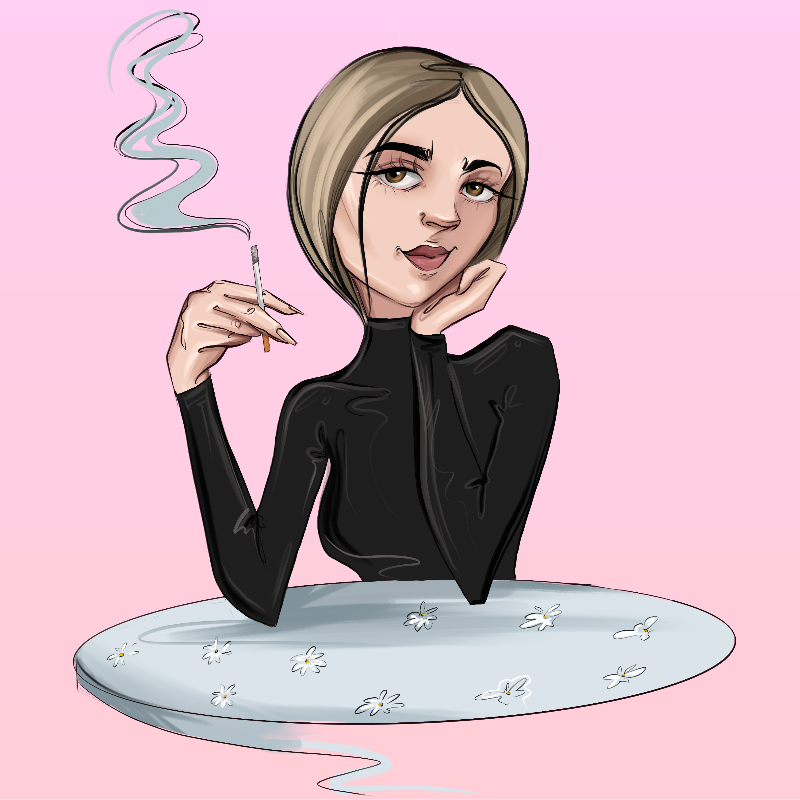 Girl at the table #8 static token preview