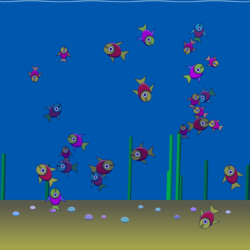 Underwater Schooling #14 static token preview