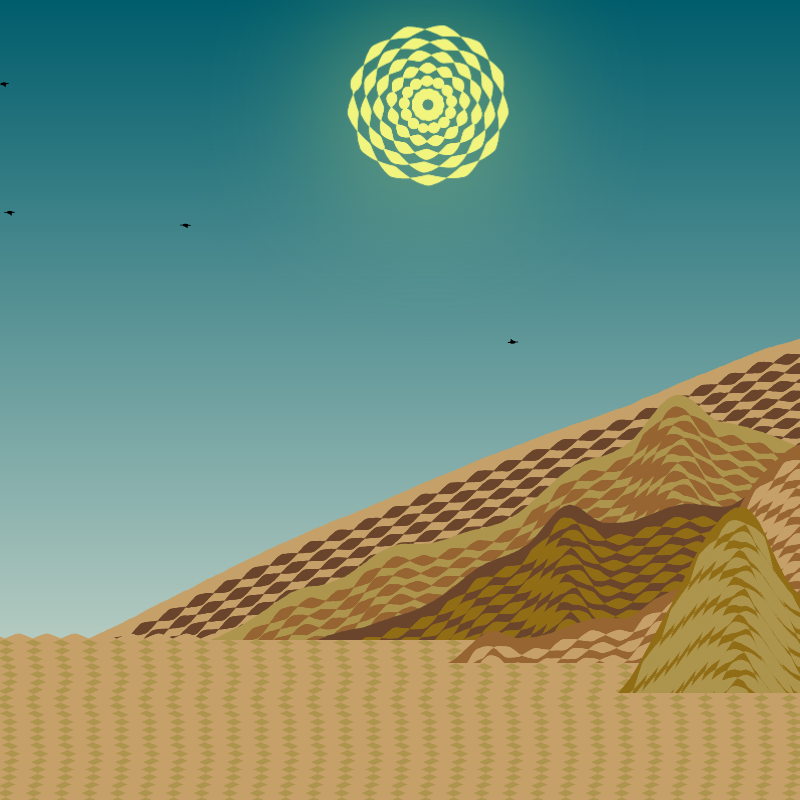 Painted Mountain Sunset #7 static token preview