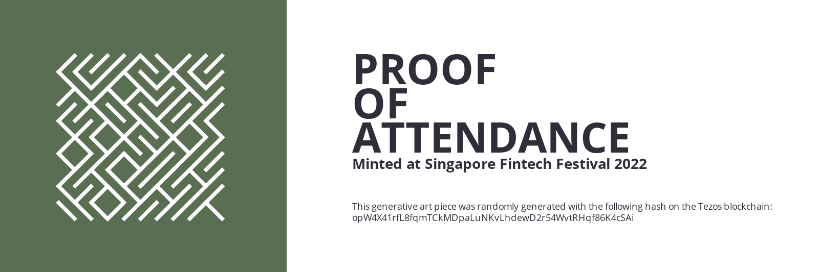 SFF2022 Proof of Attendance Token #413 static token preview
