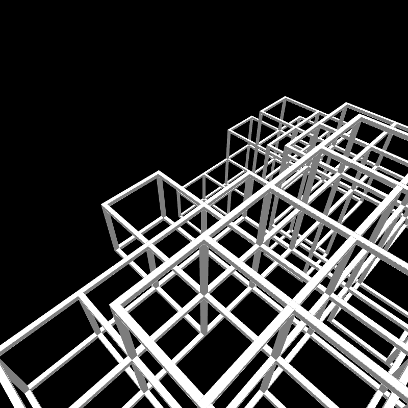 Genuary6: Drunken Modular Cubes #4 static token preview