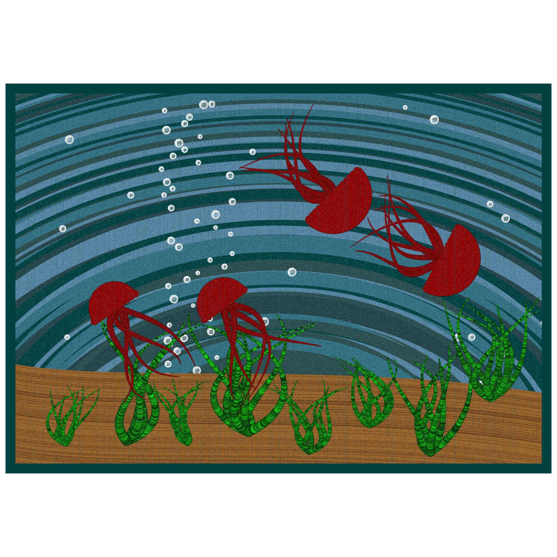 Bézier Aquarium 🦑 #33 static token preview