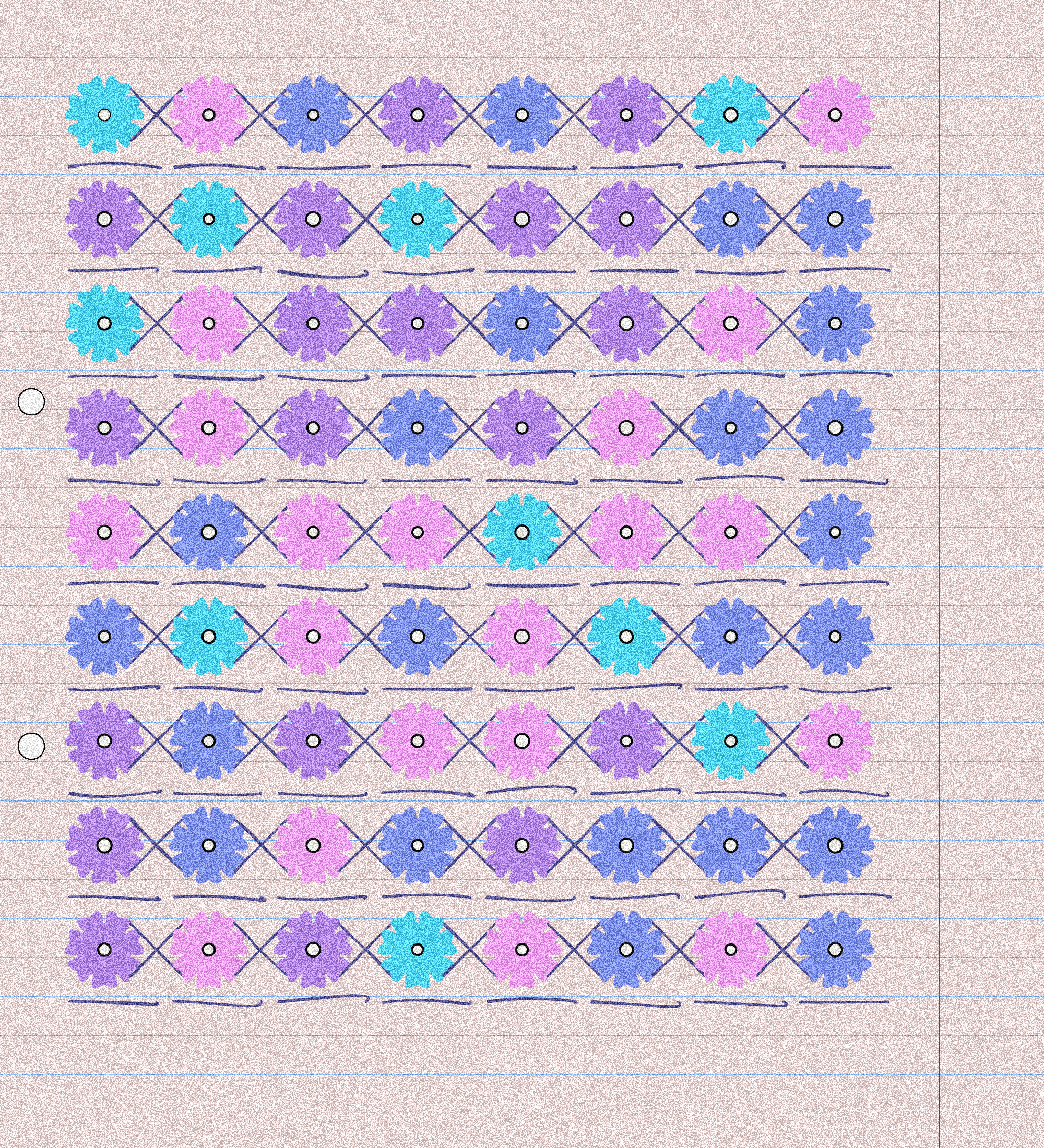 sketchbook page 10: first flowers #8 static token preview