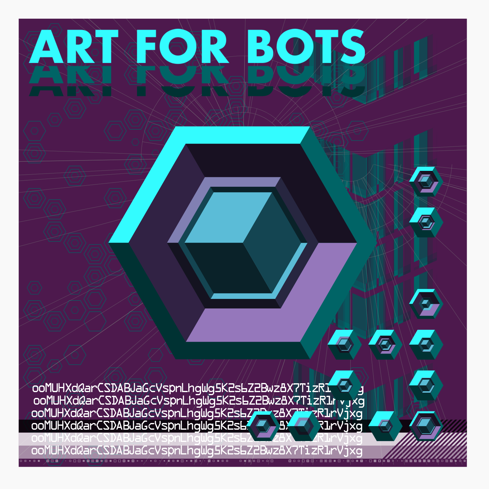Hexagones - Art forBots forHumans forPrint #16 static token preview