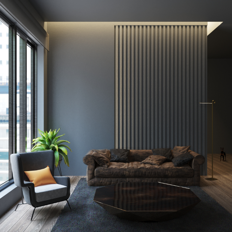 Modern living room GEN #8 static token preview