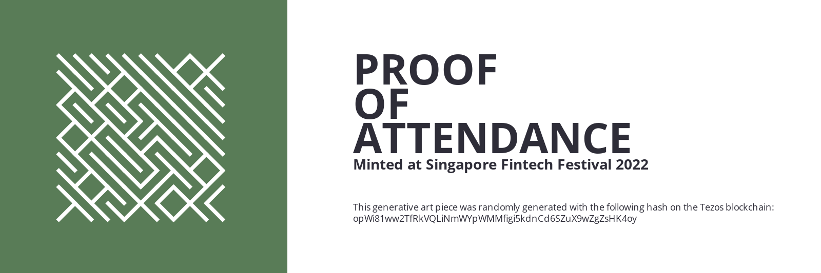 SFF2022 Proof of Attendance Token #10 static token preview
