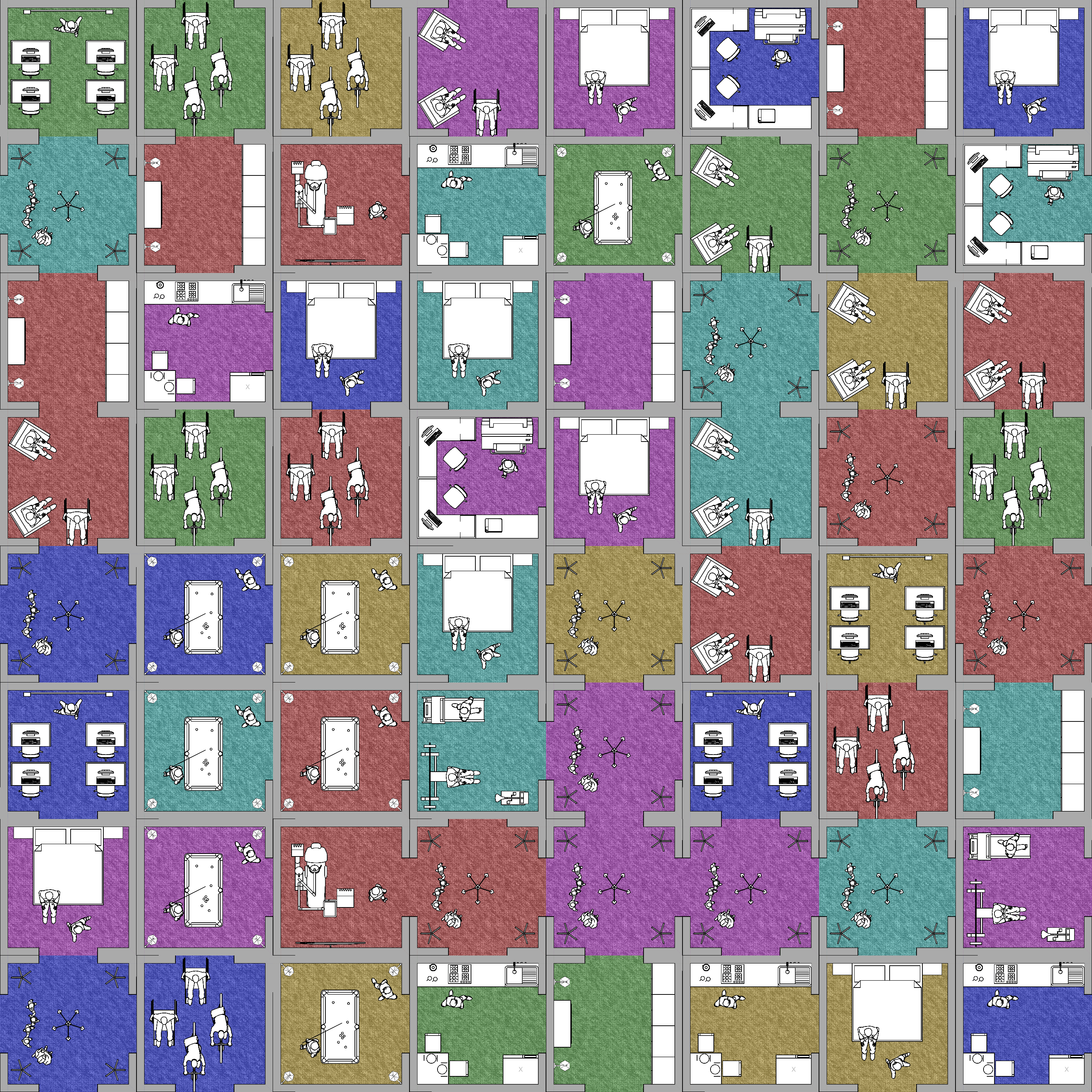 Harlequin block building #24 static token preview