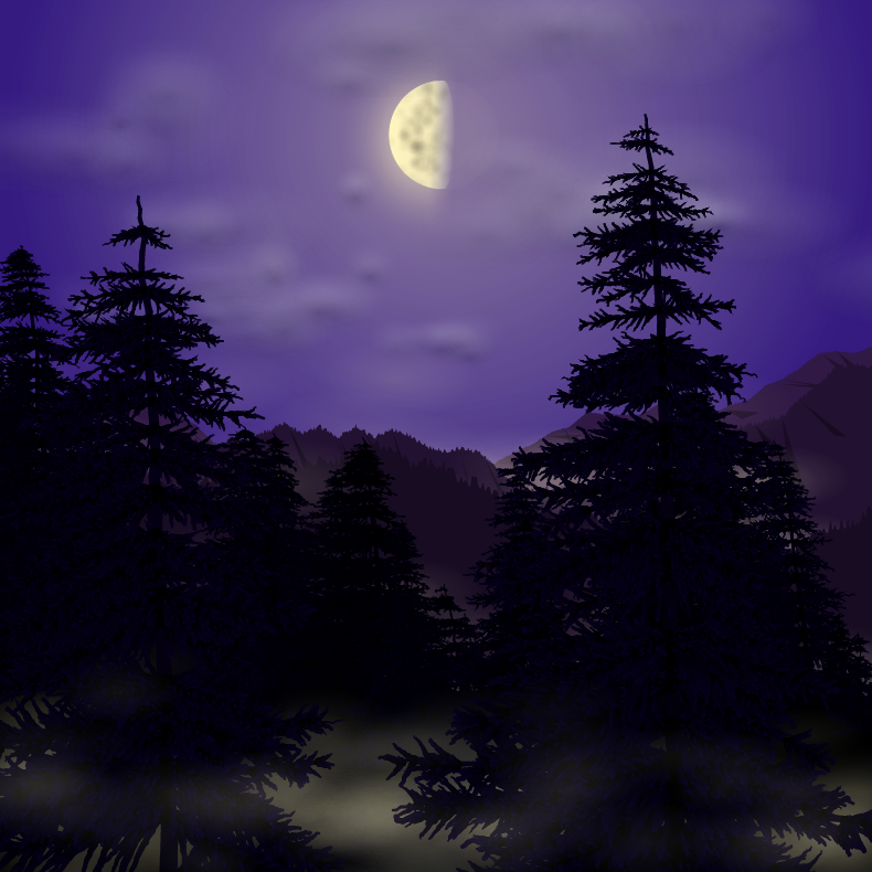 Moonlit Mountains #7 static token preview