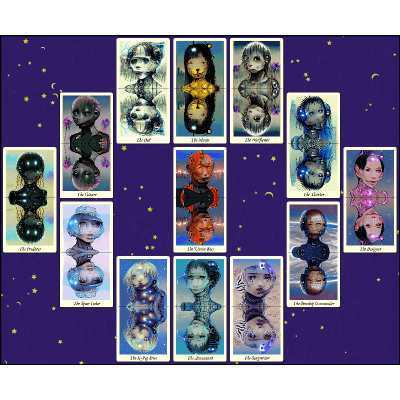 Reflexions - the fxhash tarot #7 static token preview