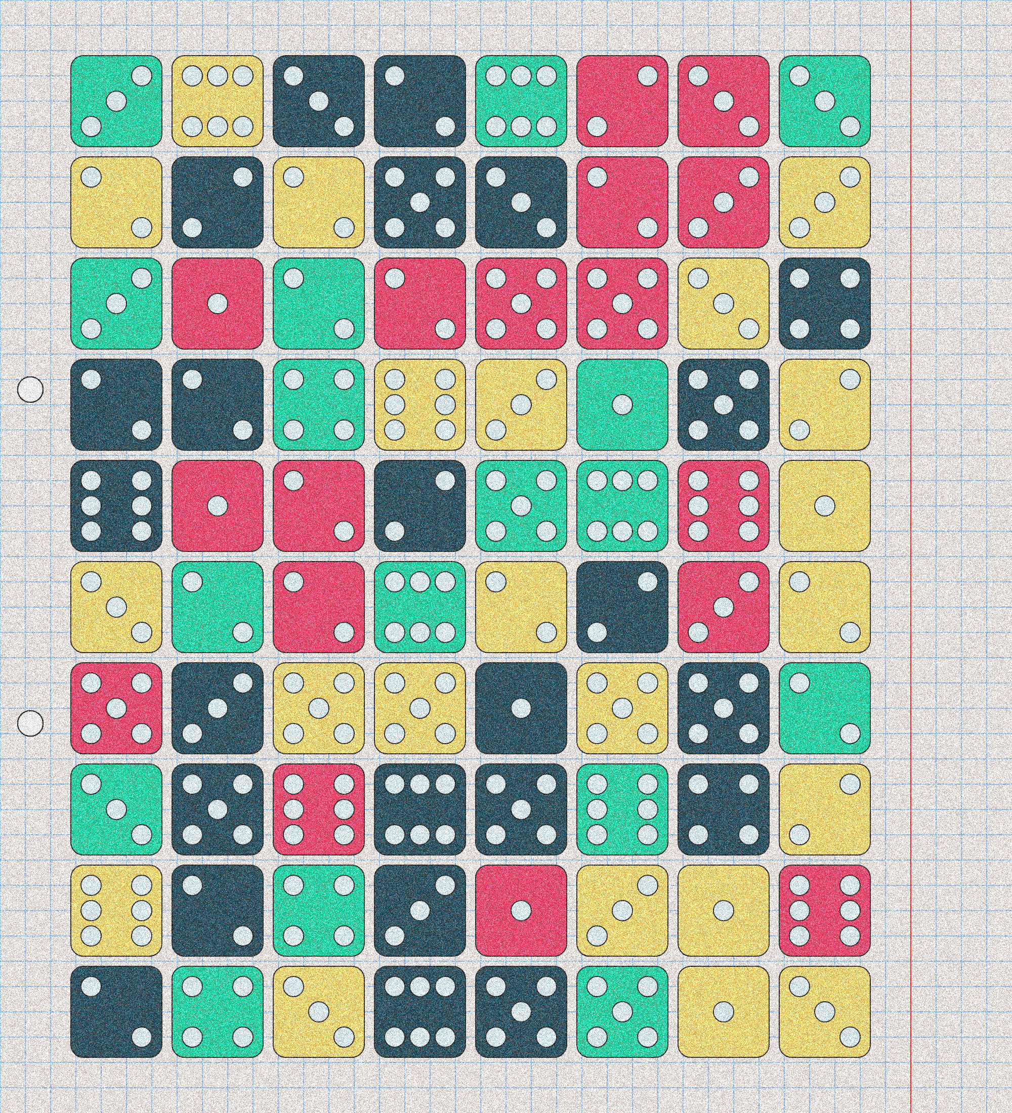 sketchbook page 6: dice roll #9 static token preview