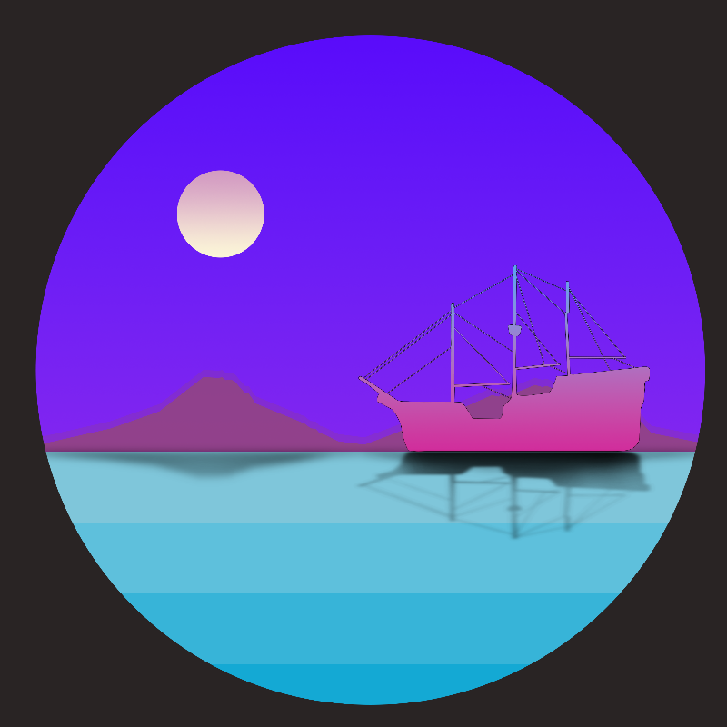 Boat on the sea #9 static token preview