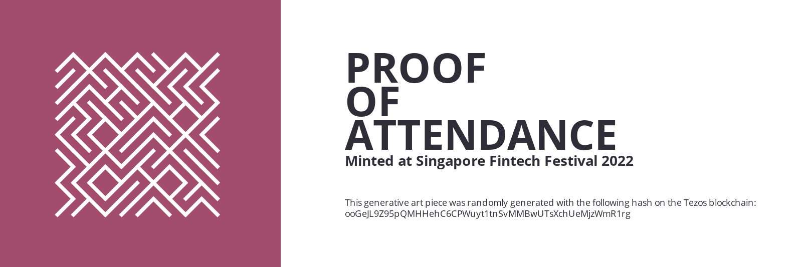 SFF2022 Proof of Attendance Token #24 static token preview
