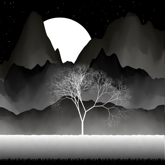 B&W Landscape #16 static token preview