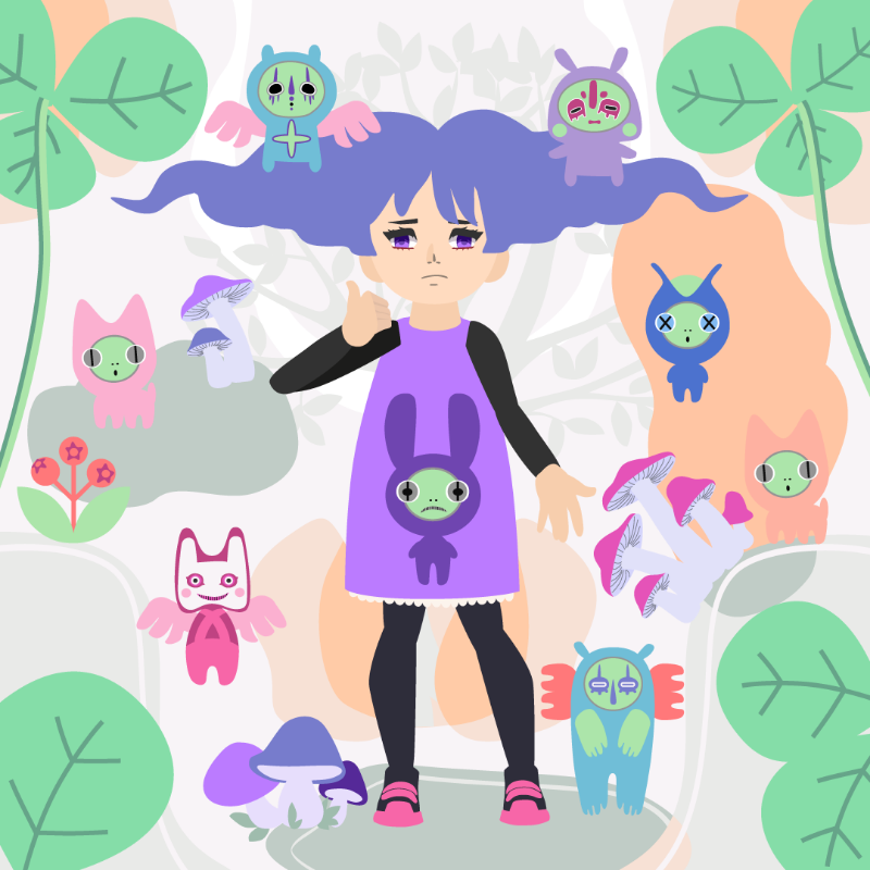 The Girl and the Magic Forest Spirits #2 static token preview