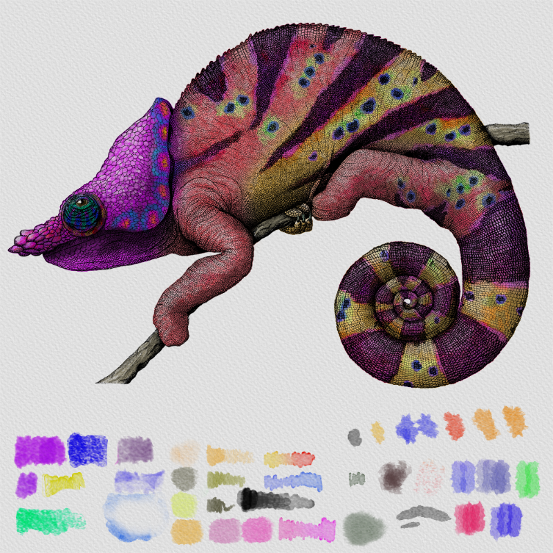 Colorful Cameleon #22 static token preview
