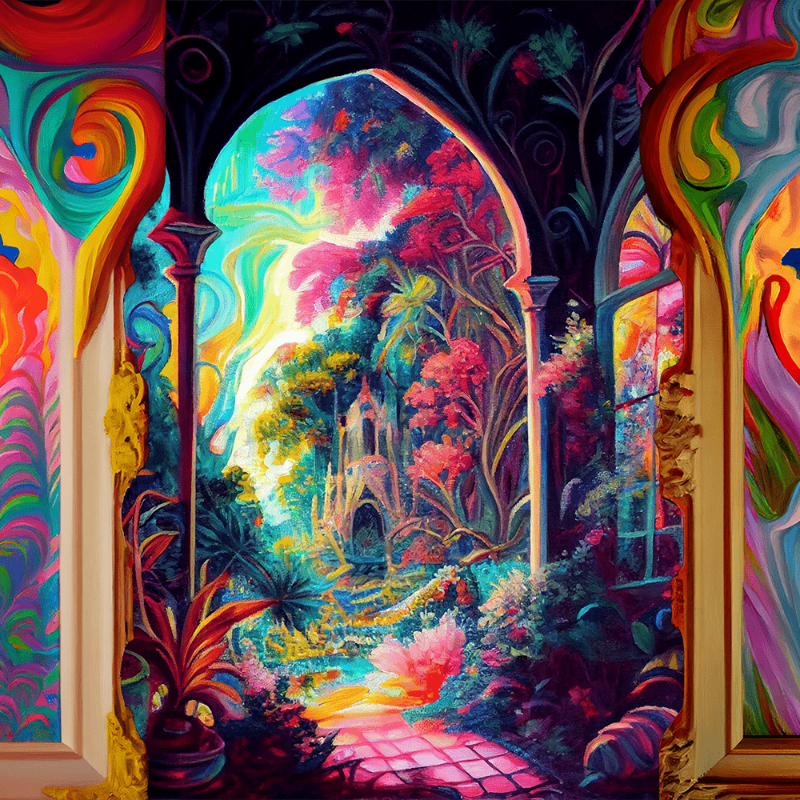 AI Psychedelic Garden #15 static token preview