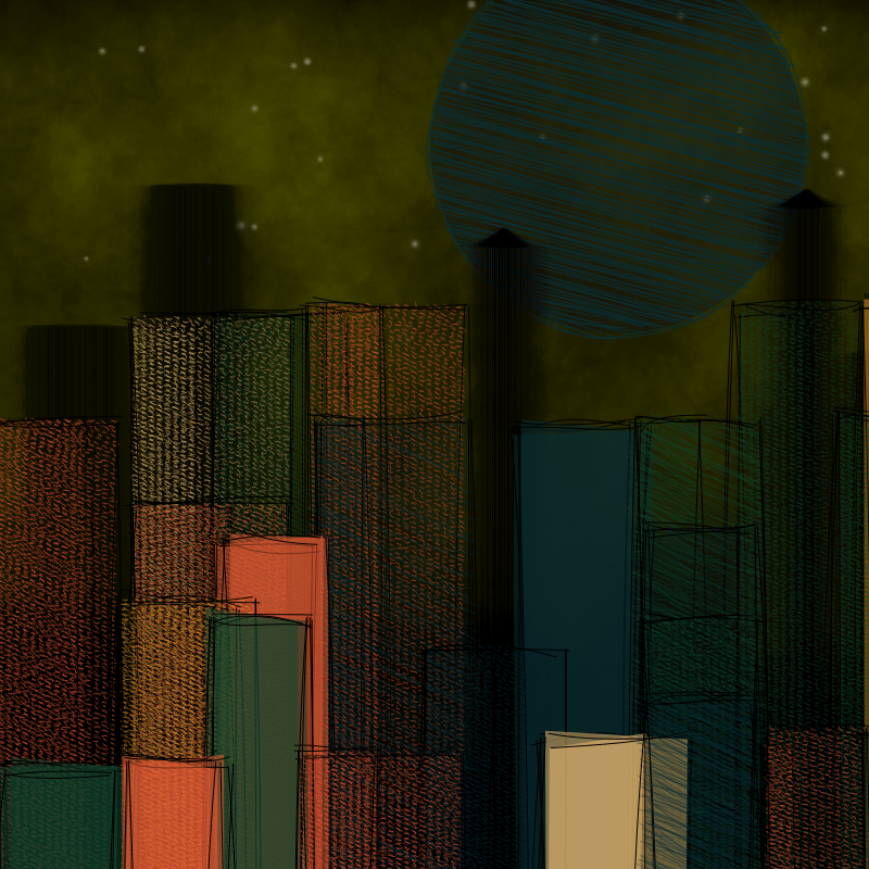 hastily-drawn cityscape sketch #22 static token preview