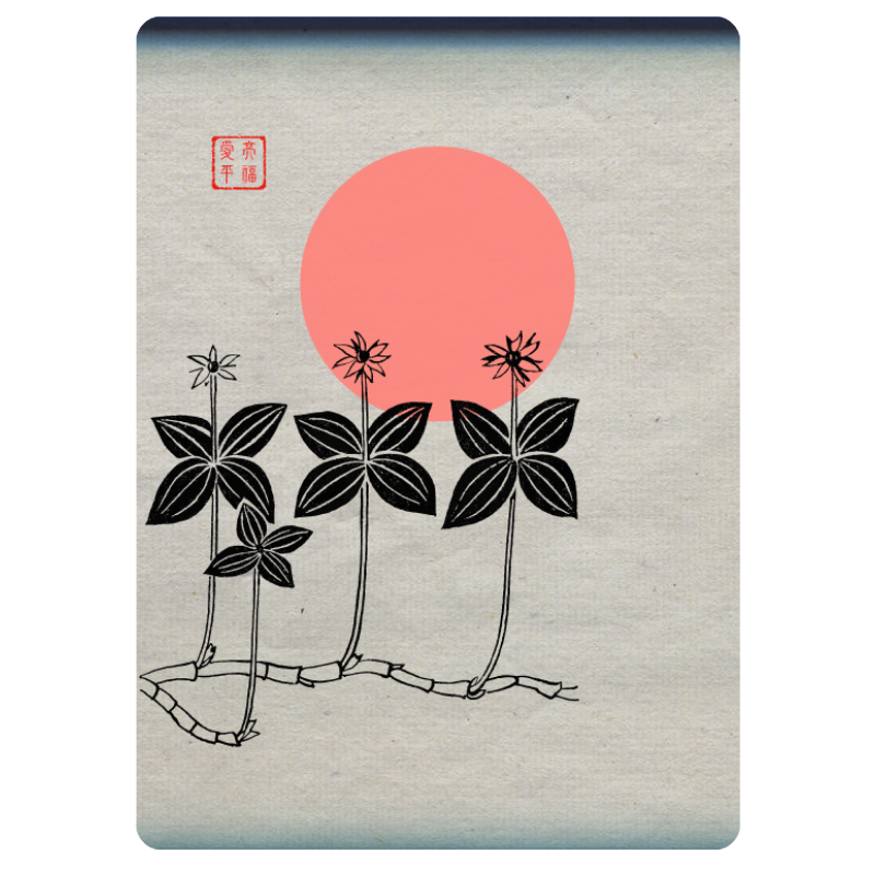 Zen flower card #6 static token preview