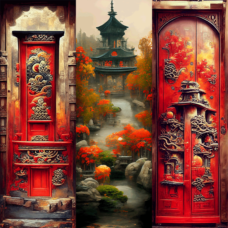 AI Chinese Garden #3 static token preview