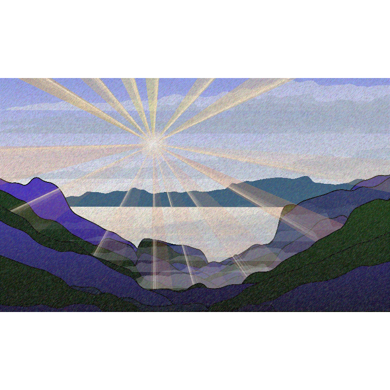 Sunrise over a Mountain Lake #5 static token preview