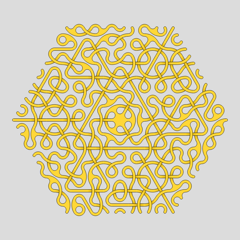 Truchet Threefold Symmetry #15 static token preview