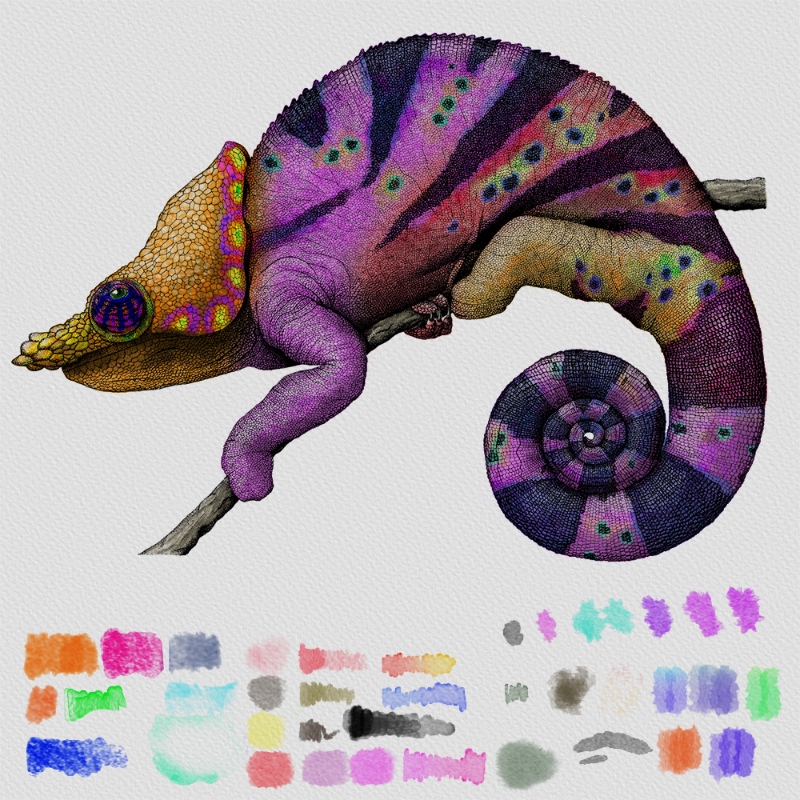 Colorful Cameleon #1 static token preview